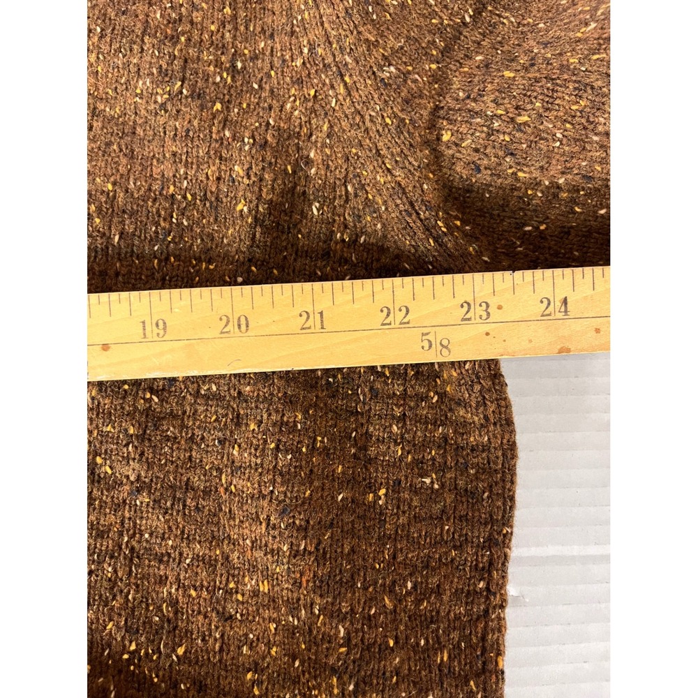UNTUCKit Emeric Donegal Cardigan Mens XL Brown Lambswool Shawl Collar 41193 - Picture 4 of 6